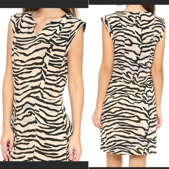NEW Rebecca Taylor Tiger Print Shift Dress Size 2